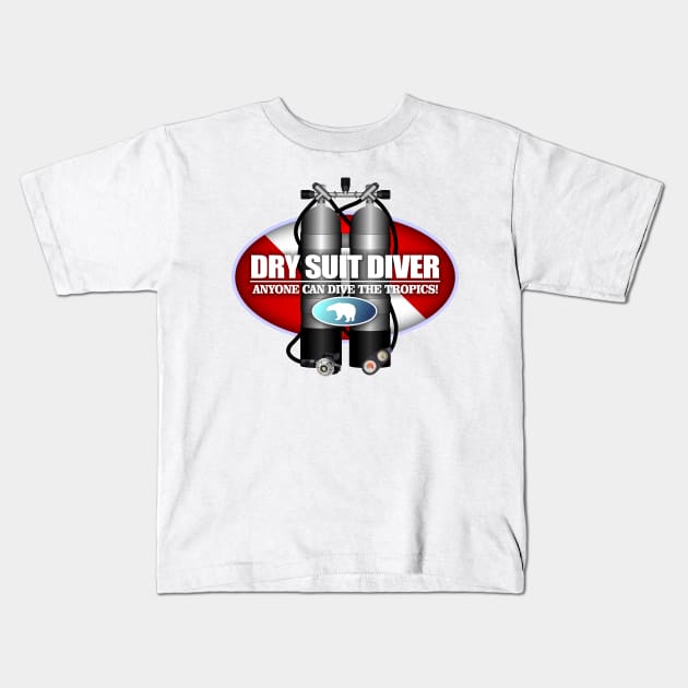 Dry Suit Diver (ST) Kids T-Shirt by grayrider